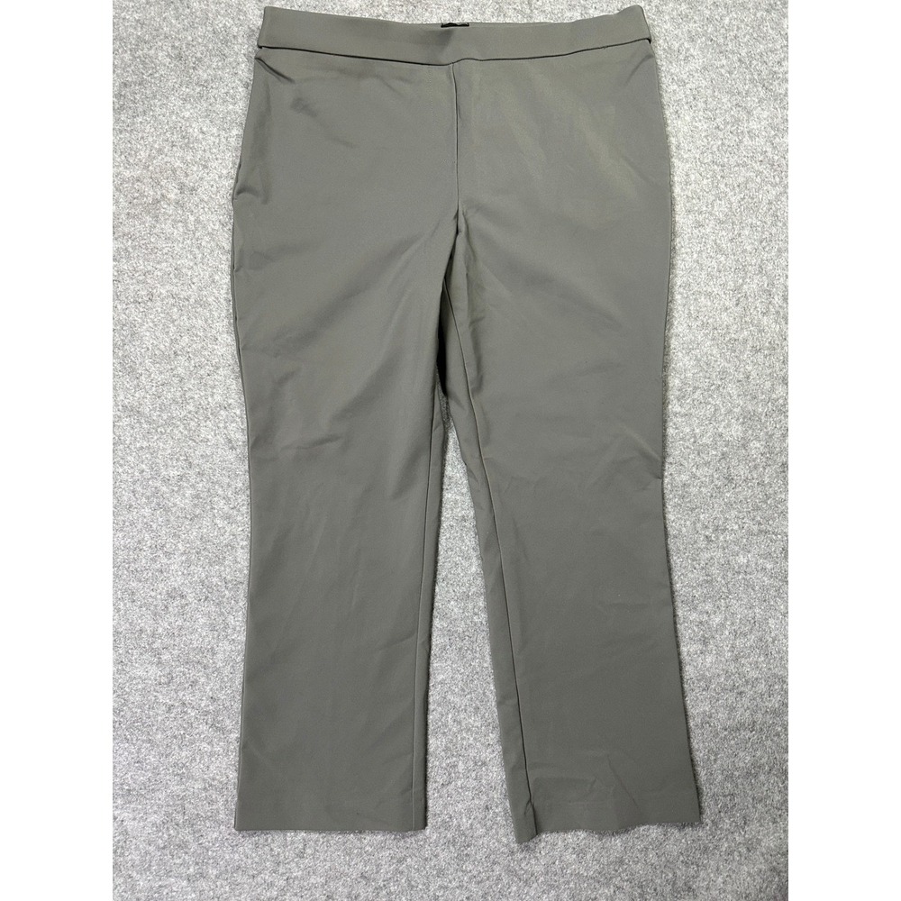 Unbranded Mens Olive Green Technical Stretch Straight Leg Trousers 36x27